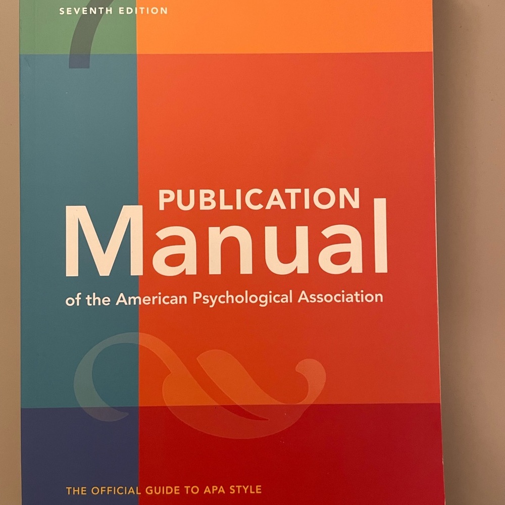 Publication Manual of the American Psychological Association